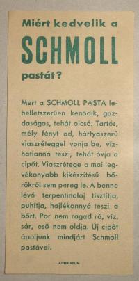 SCHMOLL Pasta, számolócédula