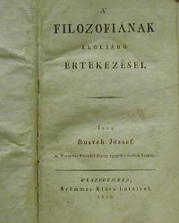 Ruszek József: A filozofiának elöljáró értekezései