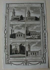 Thorton William: London churches. St. Mary. St. Lawrence Jewry. St. Michael. St. Giles's. St. Stephens. St.Margarets