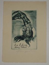 Michael Fingesten: Ex libris Mary Talbot. Hand signed